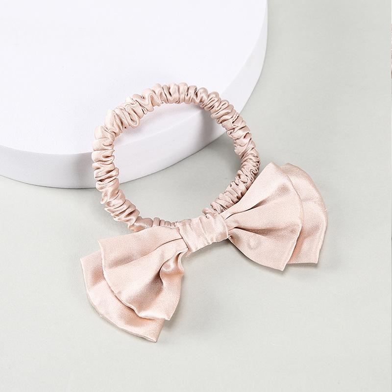16mm silk hair band female 100% mulberry silk bow tie hair thin hair rope Korean version cute bun hair rope