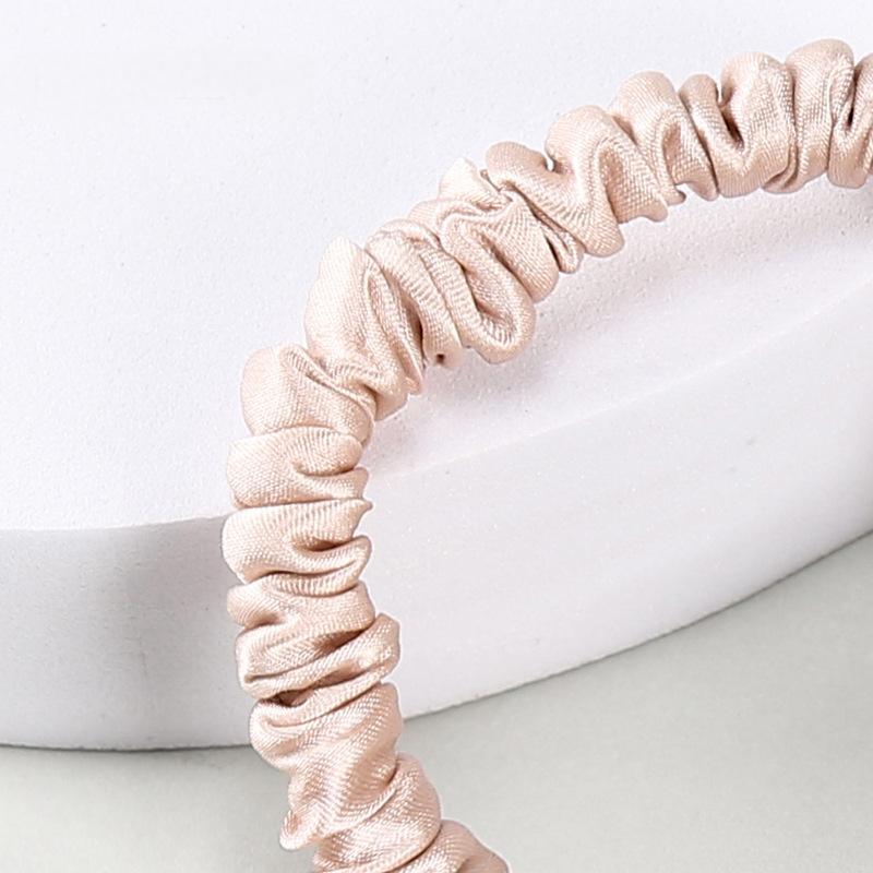 16mm silk hair band female 100% mulberry silk bow tie hair thin hair rope Korean version cute bun hair rope