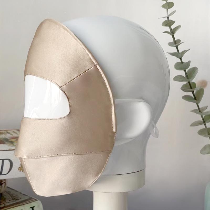 22 Mommy 100% mulberry silk mask in stock, full-face breathable, ladies' facekini, thin silk sunscreen mask