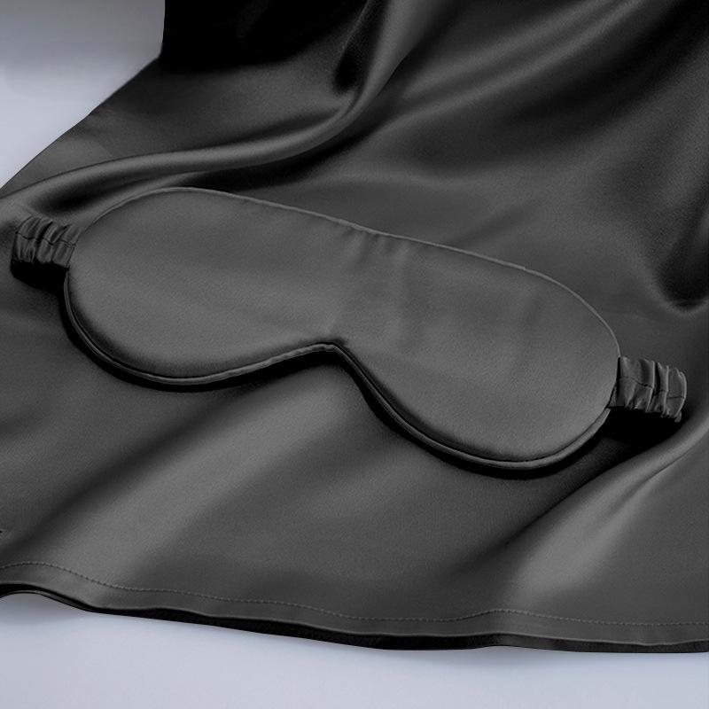 Three-piece set of silk pillowcase wholesale Cross-border new product 100 mulberry silk silk eye mask hair band holiday gift