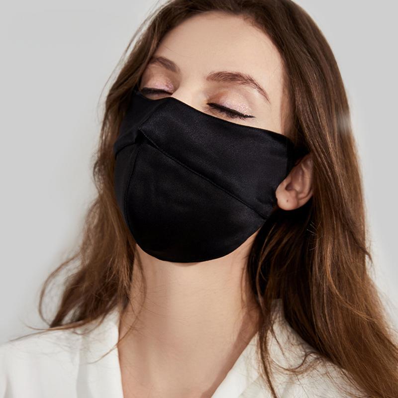 Double-sided silk sunscreen mask 100% mulberry silk women's eye protection mask driving protective face mask