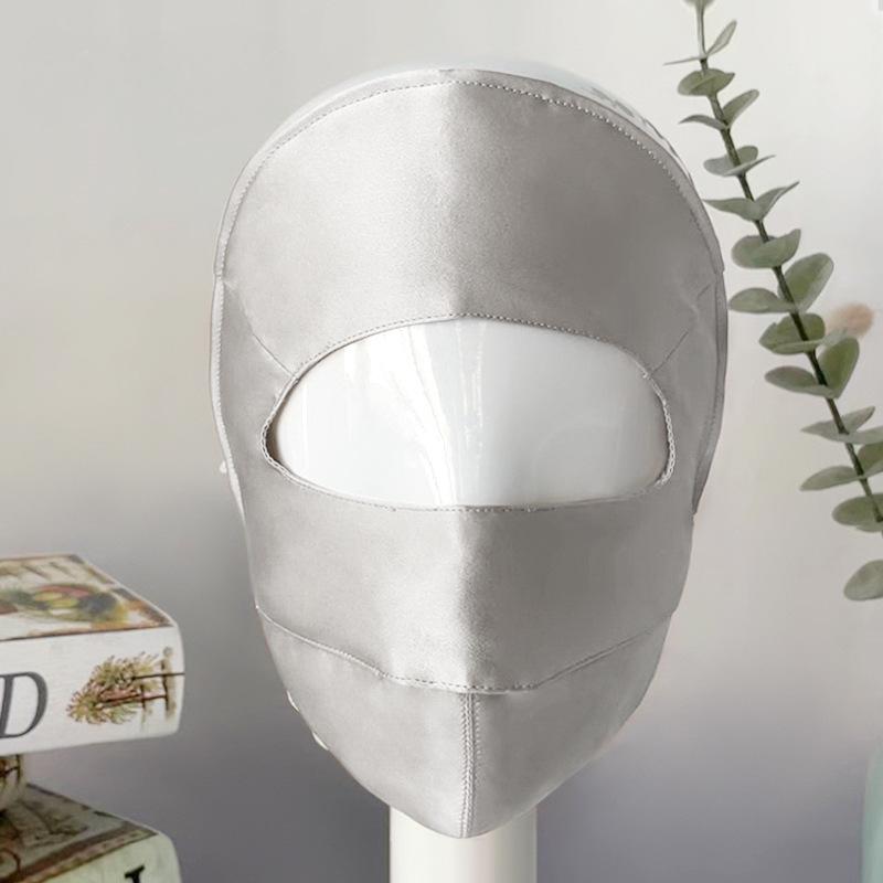 22 Mommy 100% mulberry silk mask in stock, full-face breathable, ladies' facekini, thin silk sunscreen mask
