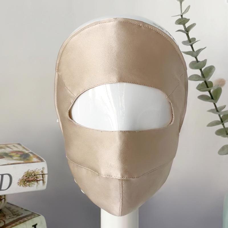 22 Mommy 100% mulberry silk mask in stock, full-face breathable, ladies' facekini, thin silk sunscreen mask