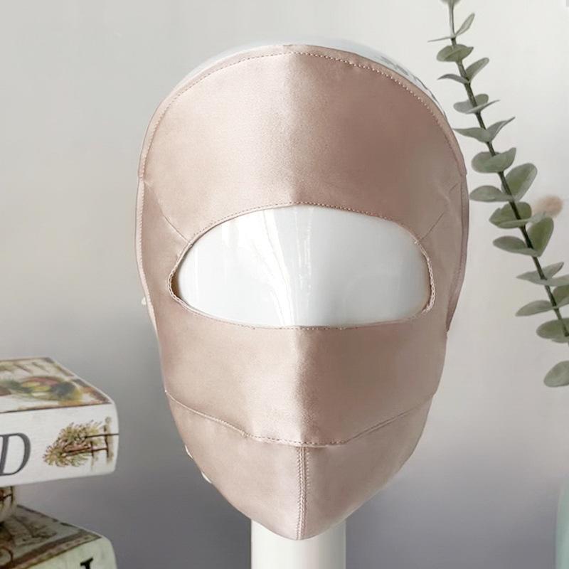 22 Mommy 100% mulberry silk mask in stock, full-face breathable, ladies' facekini, thin silk sunscreen mask