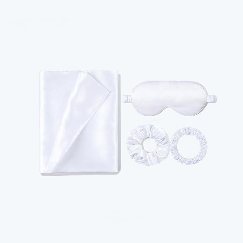 Three-piece set of silk pillowcase wholesale Cross-border new product 100 mulberry silk silk eye mask hair band holiday gift