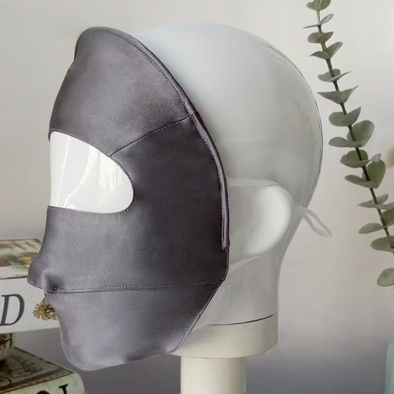 22 Mommy 100% mulberry silk mask in stock, full-face breathable, ladies' facekini, thin silk sunscreen mask