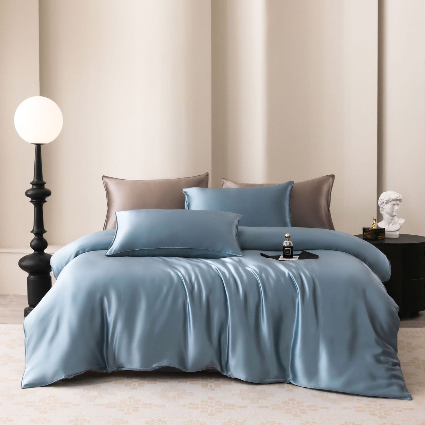 22 momme silk four-piece set mulberry silk light luxury solid color bed sheet quilt cover bedding set